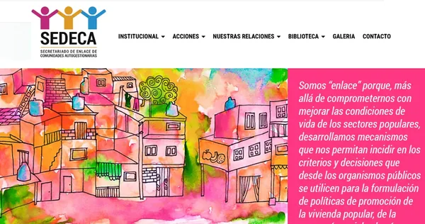 Captura del sitio web de SECRETARIADO DE ENLACE
