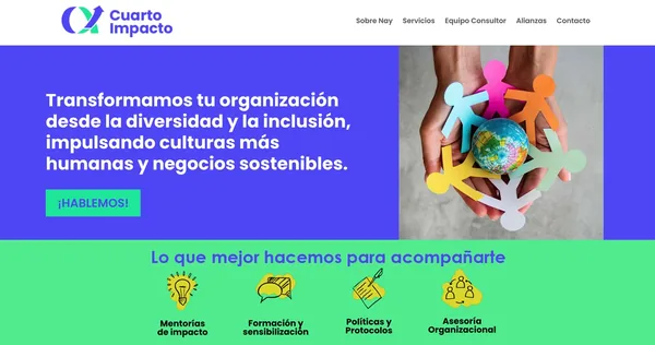 Captura del sitio web de CUARTO IMPACTO