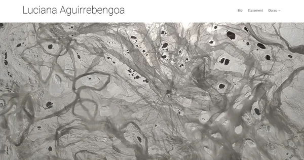 Captura del sitio web de LUCIANA AGUIRREBENGOA