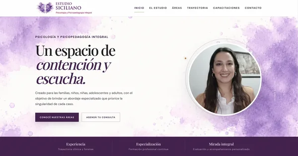 Captura del sitio web de ESTUDIO SICILIANO