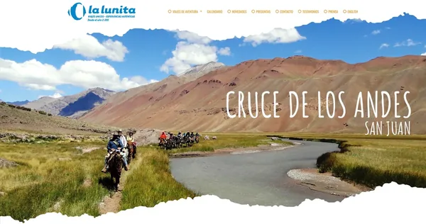 Captura del sitio web de LA LUNITA. OTROS VIAJES.