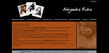 Diseño Web para la actriz Alejandra Rubio