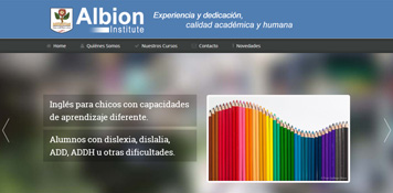 Diseño de páginas web para instituto de inglés