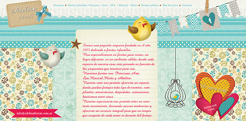 Página web para salón de fiestas Adelina Fiestas