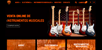Sitio Web de venta online de instrumentos musicales